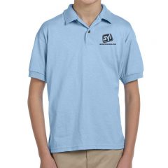 Youth Gildan Ultra Blend Polo Shirt - Light Blue