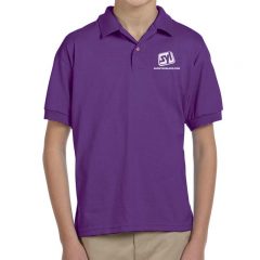 Youth Gildan Ultra Blend Polo Shirt - Purple