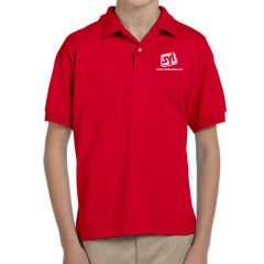 Youth Gildan Ultra Blend Polo Shirt - Red