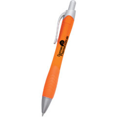 Rio Gel Pen With Contoured Rubber Grip - 881_TRNORN_Silkscreen