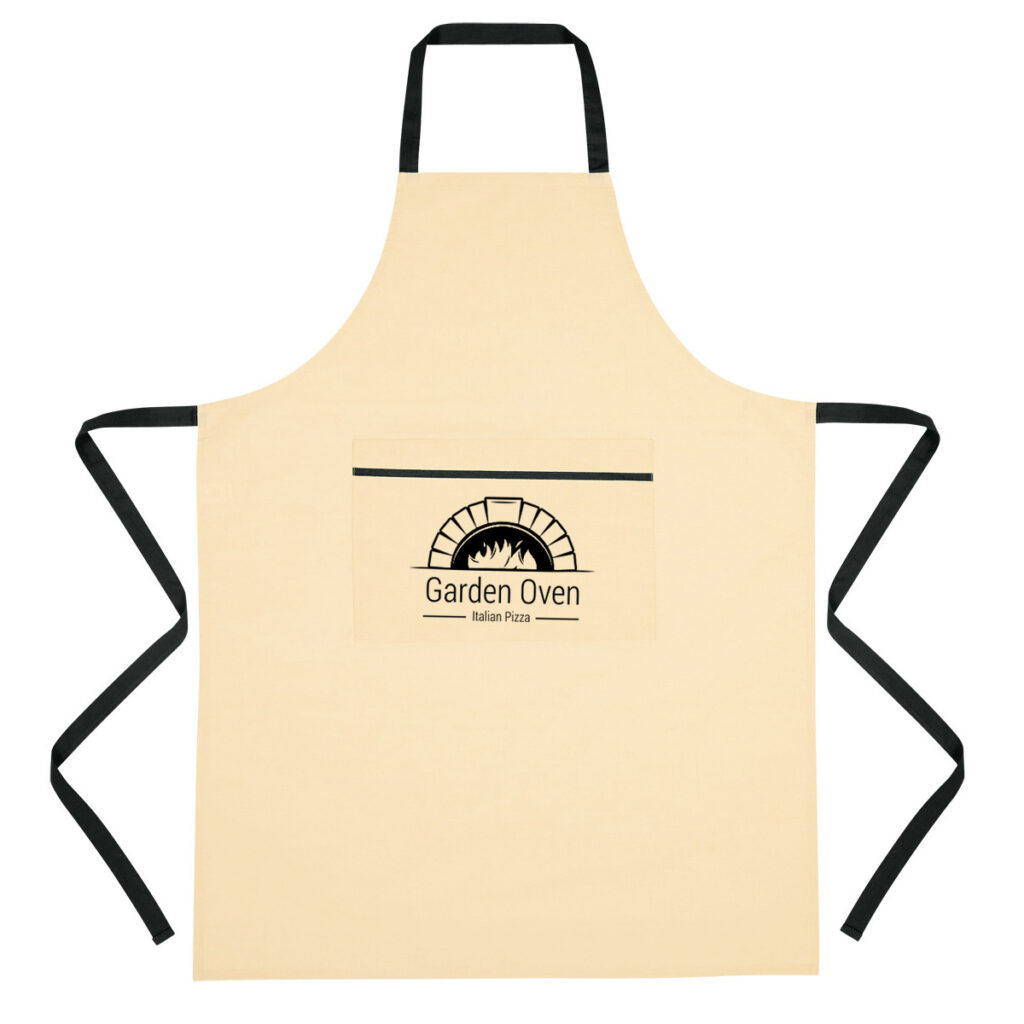 Cotton Cooking Apron - 9005_NATBLK_Silkscreen