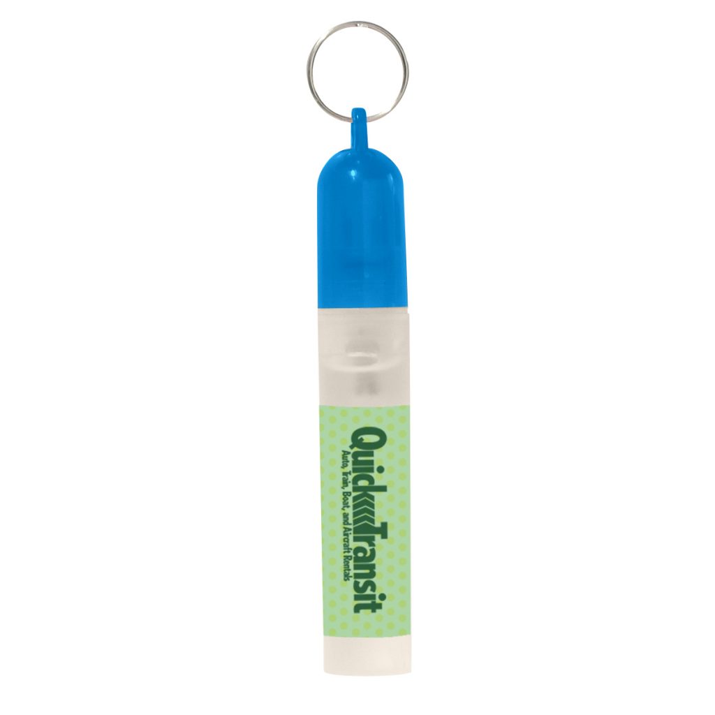 Hand Sanitizer Spray – .17 oz. - 9053_CLRBLU_White_Label