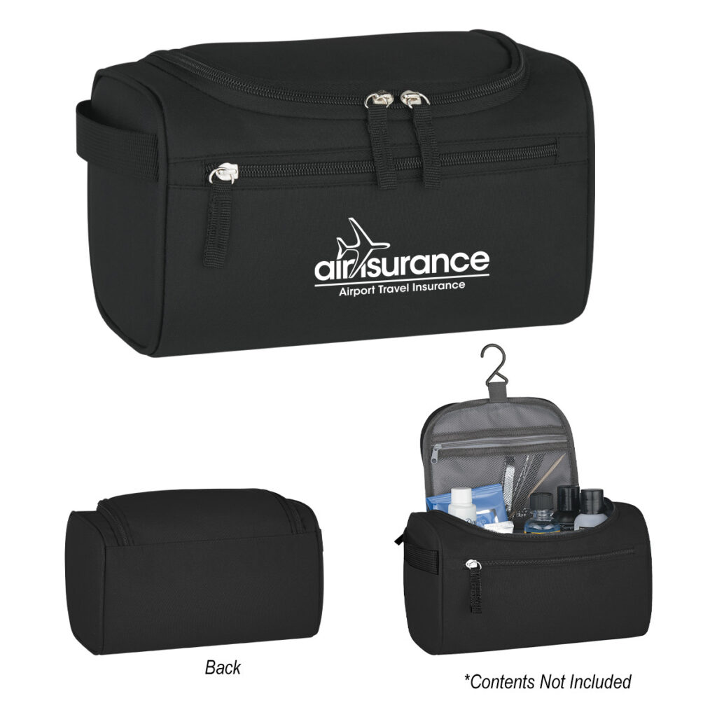 Deluxe Travel Toiletry Bag - 9419_BLK_Silkscreen
