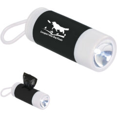 Dog Bag Dispenser with Flashlight - 9450_WHTBLK_Padprint