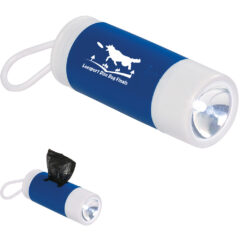 Dog Bag Dispenser with Flashlight - 9450_WHTBLU_Padprint