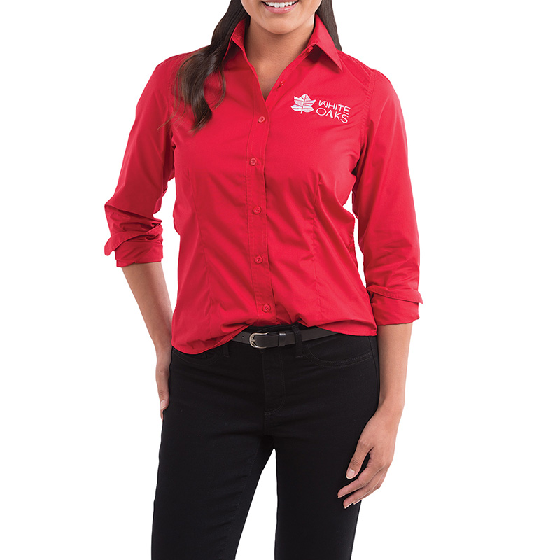 Ladies’ Preston Long Sleeve Shirt - 97742358_D_Preston_Womens_Front-Red