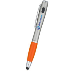 Trio Pen With LED Light And Stylus - 999_ORN_Digibrite