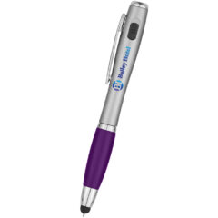 Trio Pen With LED Light And Stylus - 999_PUR_Digibrite