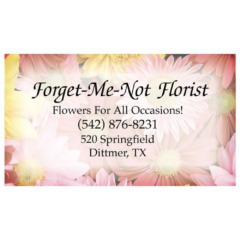 Business Card Magnet - BusinessCardMagnetPinkFlowers