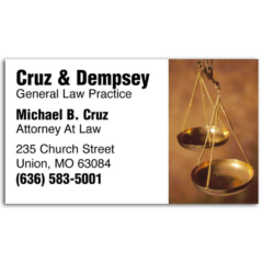 Business Card Magnet - BusinessCardMagnetScalesOfJustice