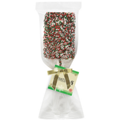 Chocolate Covered Crispy Pops - ChocolateCoveredCrispyPopsHolidayNonpareilSprinkles