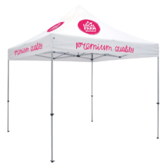 Deluxe 10′ Tent Kit with Four Location Full-Color Imprints - Deluxe 10 Tent Kit with Four Location Full-Color Imprintswhite