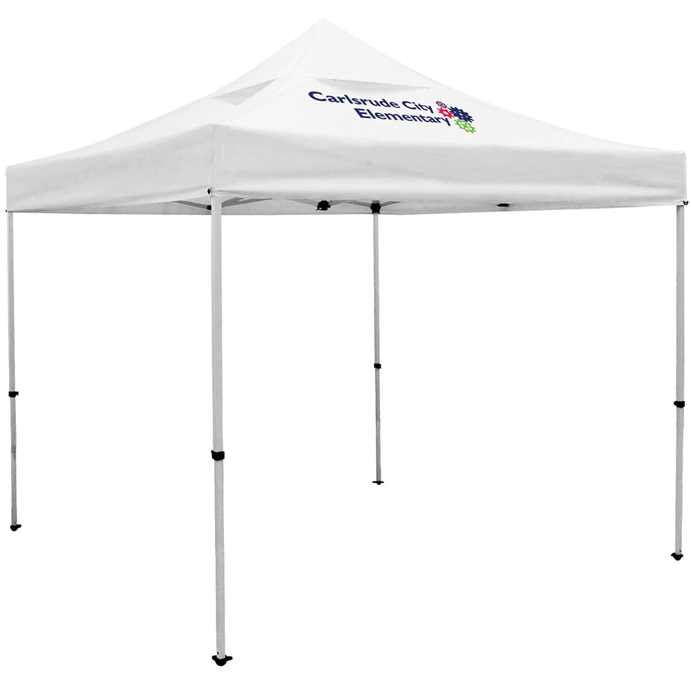 Deluxe 10′ Tent Kit with Vented Canopy (One Location, Full-Color Imprint) - Deluxe 10 Tent Kit with Vented Canopy One Location Full-Color ImprintWhite