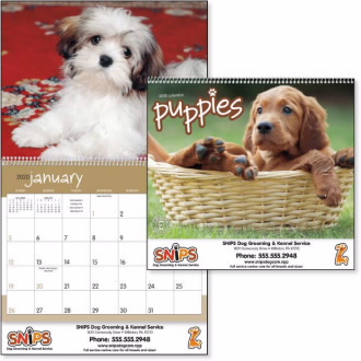 Puppies Calendars with Your Logo - F195 2020