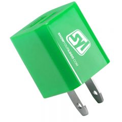 Dual Port Wall Charger - Green