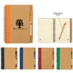 Eco-Inspired Spiral Notebook & Pen - H0546_group