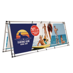 Horizontal A-Frame Display Kit – 8′ - HorizontalAFrameKit8silver