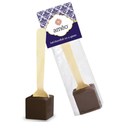 Hot Chocolate on a Spoon in Header Bag - HotChocolateonaSpooninHeaderBagBelgianDarkChocolate