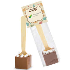 Hot Chocolate on a Spoon in Header Bag - HotChocolateonaSpooninHeaderBagBelgianMilkChocolatewithMarshmallows