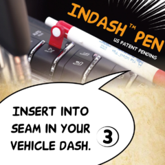 InDash™ Prime Retractable Pen - InDashinuse