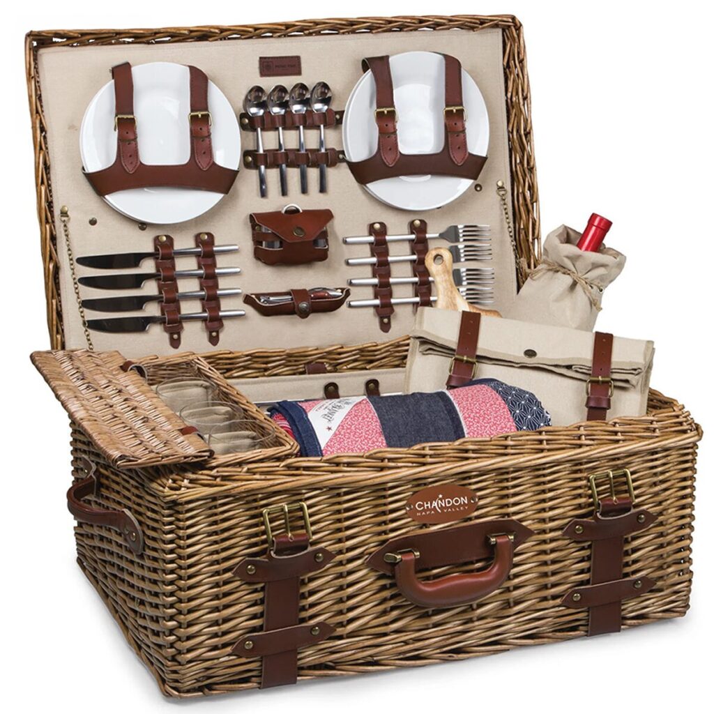 Charleston Picnic Basket - J249 8211 Beige Canvas