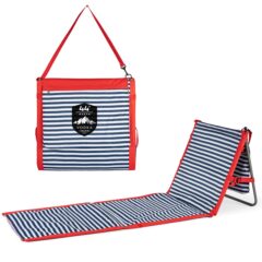 Beachcomber Portable Beach Chair & Tote - J280 8211 Blue Stripe