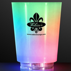 LED Color Change Frosted Short Glass - LEDfrostedshortglassmulticolor