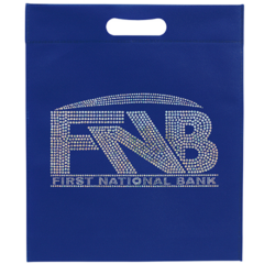 Large Non-Woven Die Cut Bag - LargeNonWovenDieCutsparkleimprint