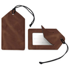 Leather Luggage Tag - Leather Luggage Tag_Vintage brown