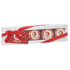 Luxury Chocolate Covered Oreo® Gift Box – 5 Pack - LuxuryChocolateCoveredOreoGiftBox5PackCorporateColorNonpareilLogoPrint