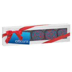 Luxury Chocolate Covered Oreo® Gift Box – 5 Pack - LuxuryChocolateCoveredOreoGiftBox5PackCorporateColorNonpareilSprinkles