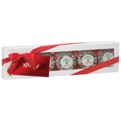 Luxury Chocolate Covered Oreo® Gift Box – 5 Pack - LuxuryChocolateCoveredOreoGiftBox5PackHolidayNonpareilLogoPrint