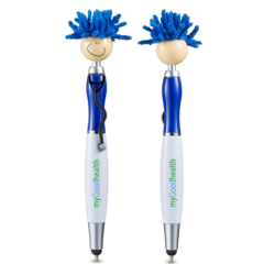 MopToppers® Screen Cleaner with Stethoscope Stylus Pen - MopToppers Screen Cleaner with Stethoscope Stylus Pen 8211 Reflex Blue