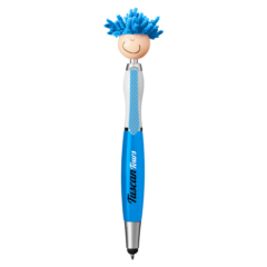 MopToppers® Screen Cleaner with Stylus Pen (Multicultural Light Tone) - MopToppers Screen Cleaner with Stylus Pen Multi-Cultural Light Tone 8211 Electric Blue