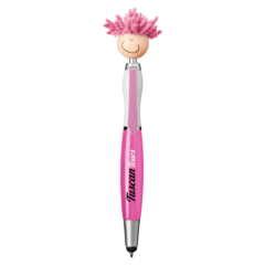 MopToppers® Screen Cleaner with Stylus Pen (Multicultural Light Tone) - MopToppers Screen Cleaner with Stylus Pen Multi-Cultural Light Tone 8211 Pink
