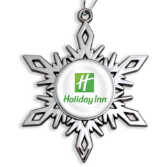 Ornament Holiday Die Cast Nickel Snowflake - NSF3