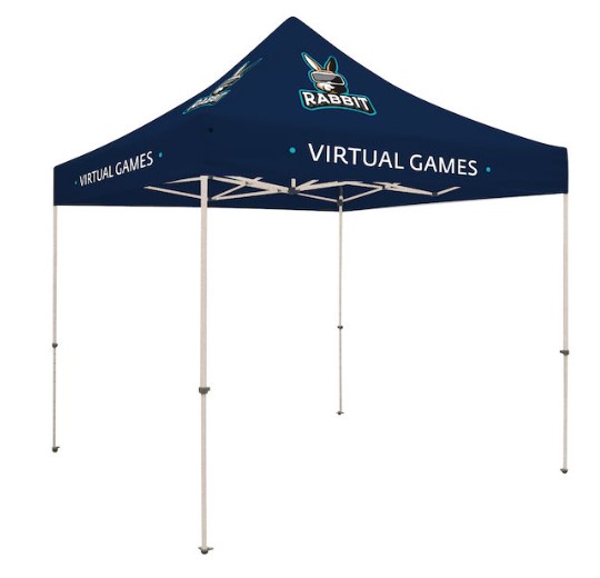 Tent Kit with 4-Location Full Color Imprint – 10′ x 10′ - Navy
