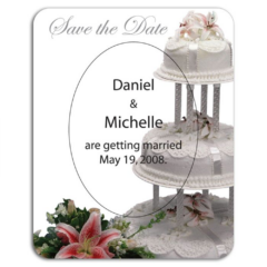 Oval Punch Out Picture Frame Magnet - OvalPunchOutPictureFrameMagnetWedding