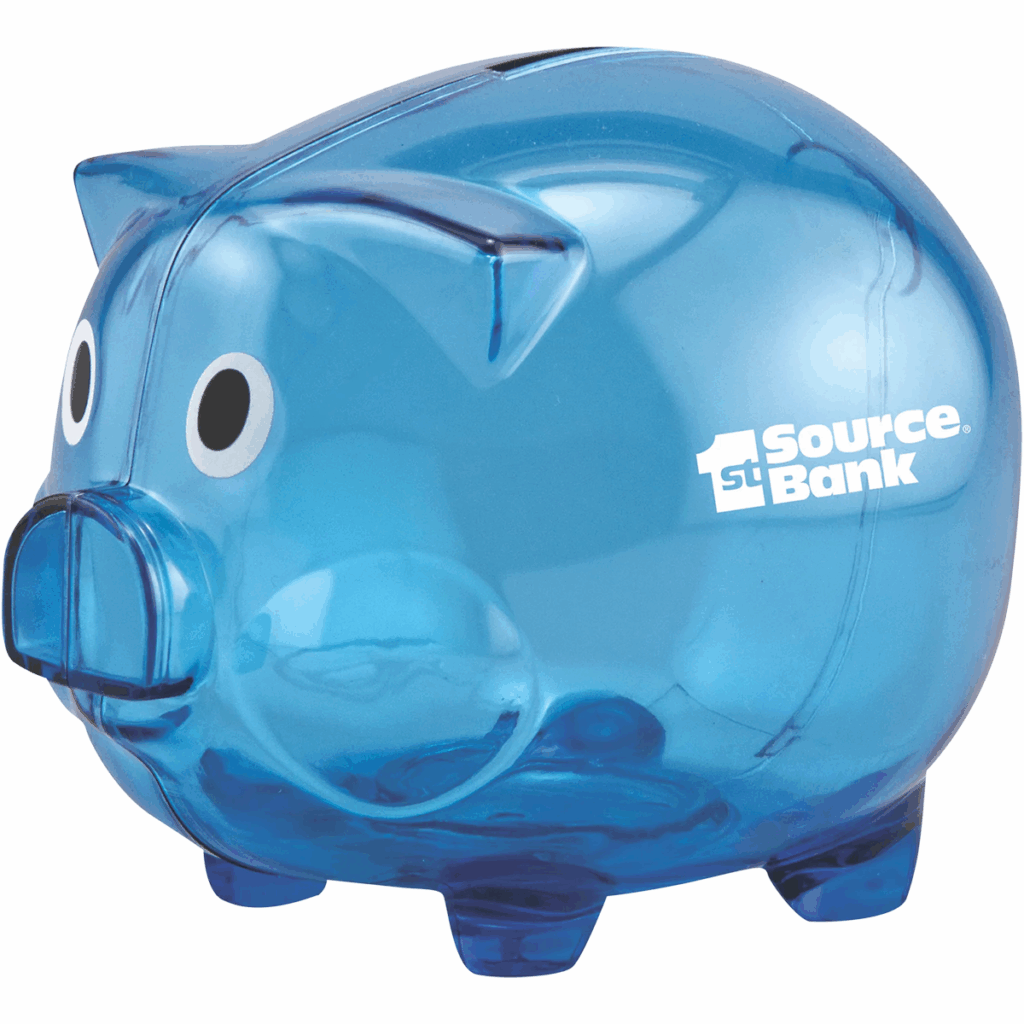 Piglet Bank - Piggy Bank 8211 Translucent Blue