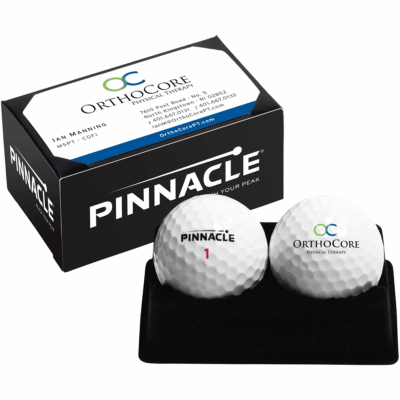 Pinnacle Distance 2-Ball Business Card Box