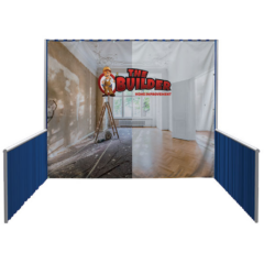 Pipe and Drape Banner Kit – 120″ W x 96″ H - Pipe and Drape Banner Kit 8211 120 x 96in use