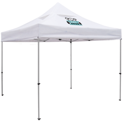 Premium 108242 Tent Kit with Vented Canopy One Location Full Color Imprintwhite