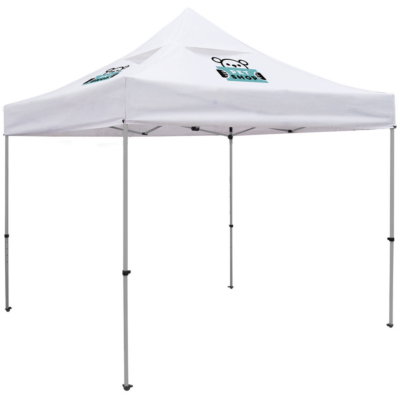 Premium 108242 Tent Kit with Vented Canopy Two Location Full Color ImprintsWhite