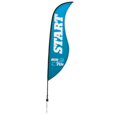 Premium 138242 Sabre Sail Sign Kit Single-Sided with Ground Spike