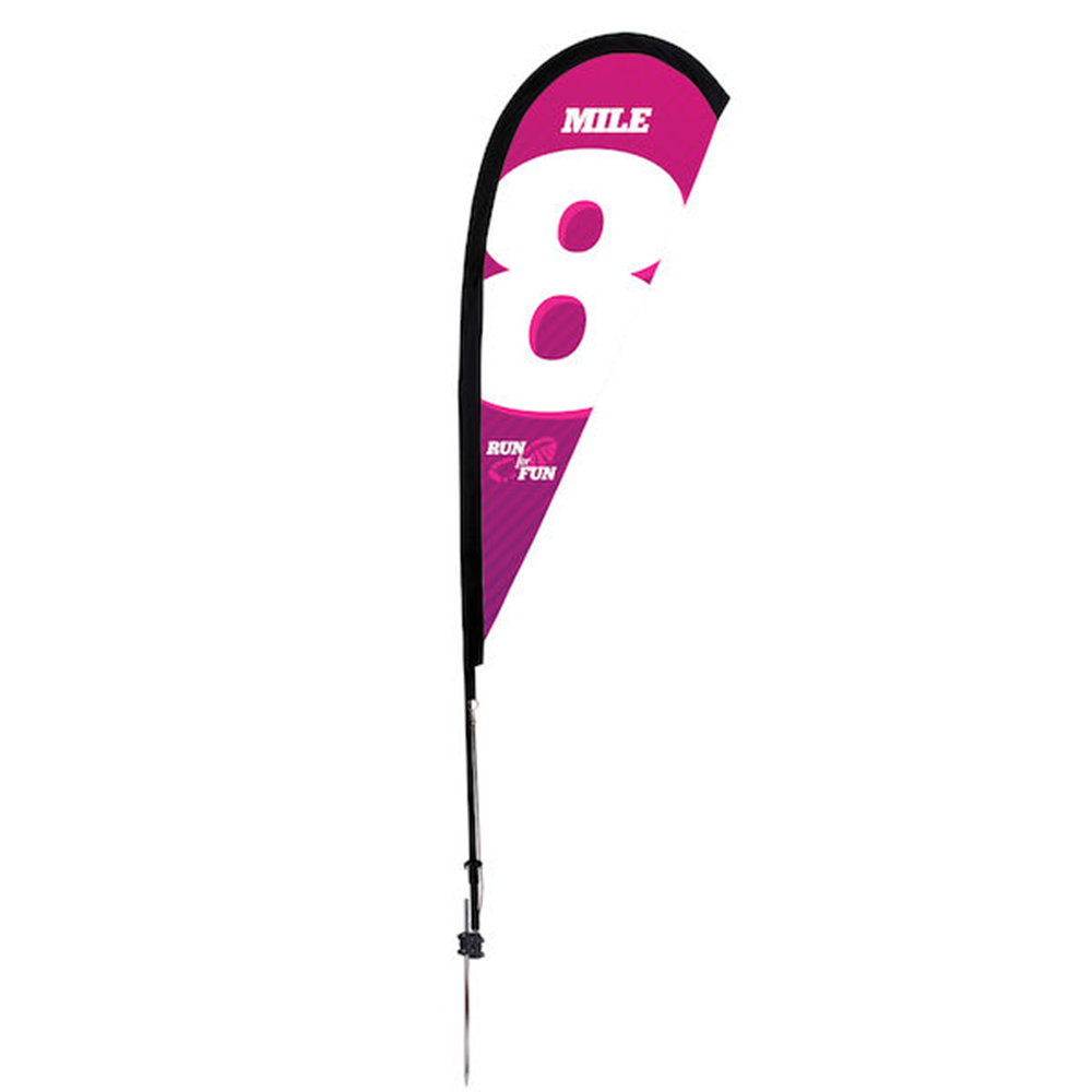 Premium 6′ Teardrop Sail Sign Kit (Single-Sided with Ground Spike) - Premium 68242 Teardrop Sail Sign Kit Single-Sided with Ground Spike