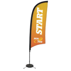 Premium 9′ Razor Sail Sign Kit (Single-Sided with Scissor Base) - Premium 9ft Razor Sail Sign Kit Single-Sided with Scissor Base
