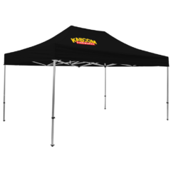 Premium Event Tent Kit – 10′ x 15′ (one location, full color imprint) - PremiumEventTentKit10x15Black