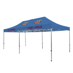 Premium Event Tent Kit – 10′ x 20′ (4 location, full color imprints) - PremiumEventTentKit10x204locationfullcolorimprintscobalt