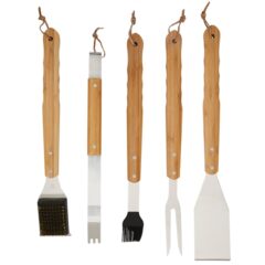 Bamboo BBQ Set -5 pieces - S0622 8211 Utensils