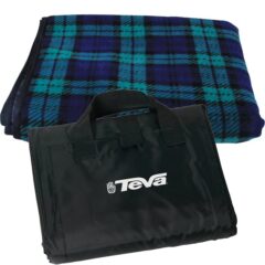 Fleece Picnic Blanket - S0745 8211 Blue Black